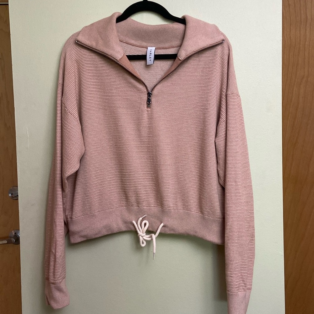 Varley knit half-zip sweater - tan - size M